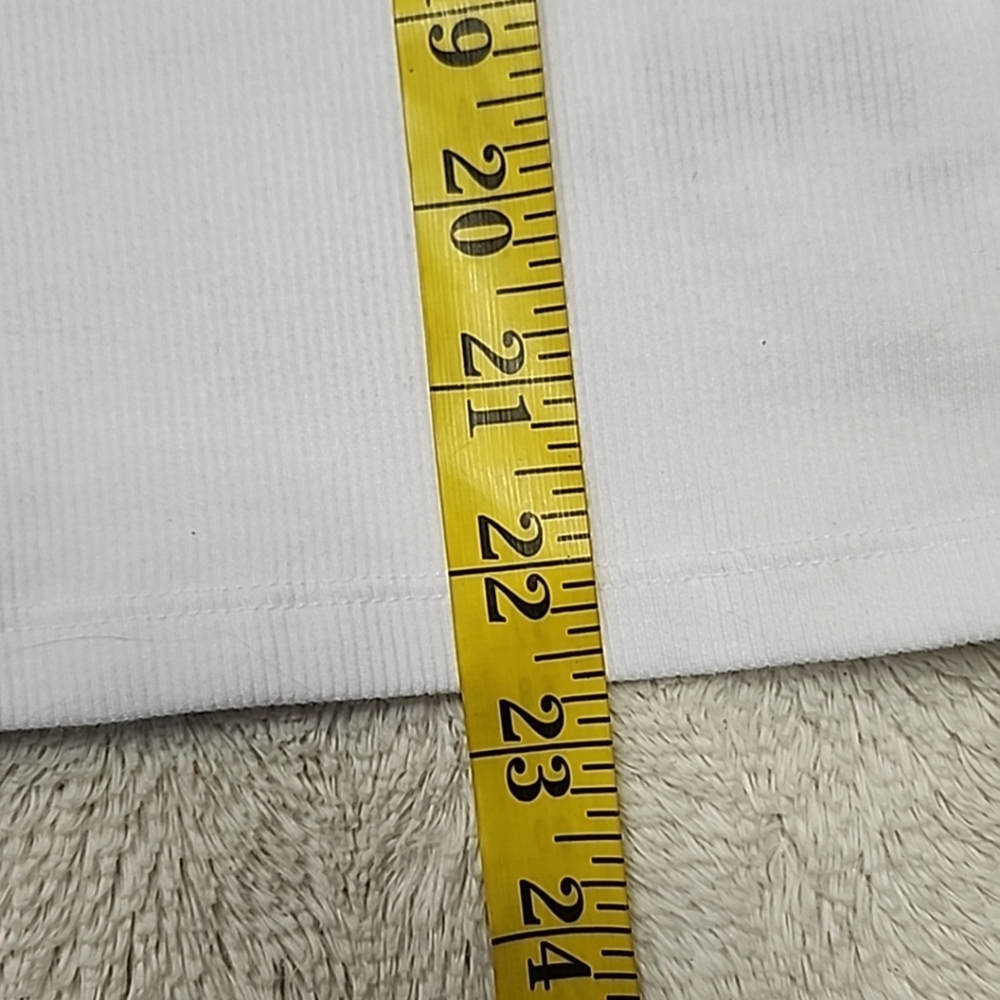 Time And Tru Women's Sleeveless High Neck Ribbed Tank Top Size Small White - Picture 13 of 13